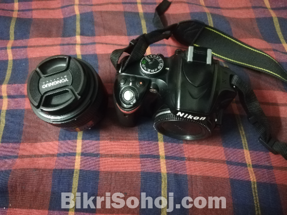 Nikon d3200 with 55mm prime lense